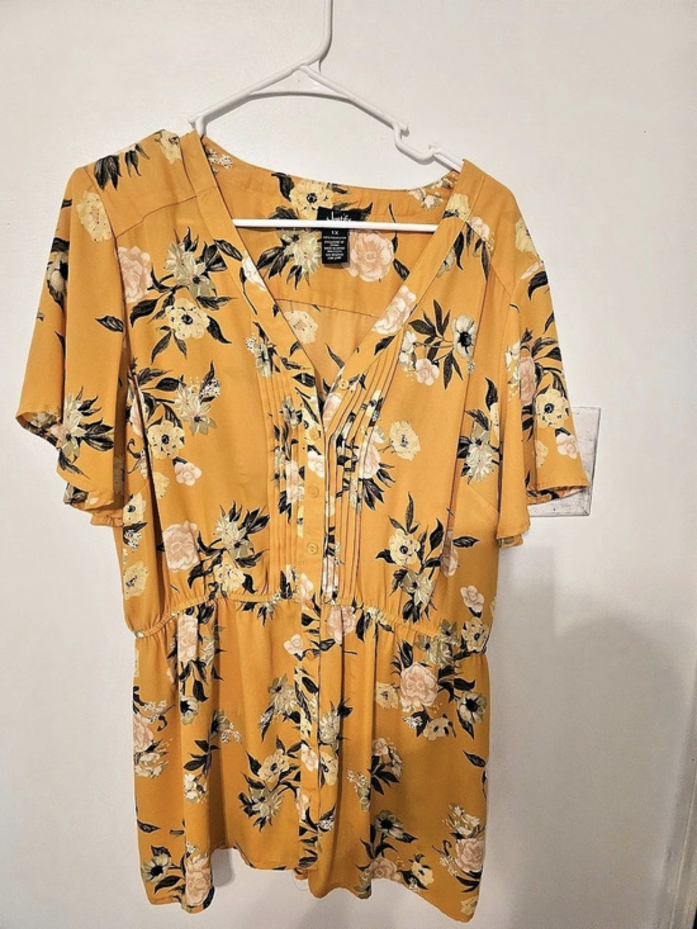 Yellow Floral Blouse